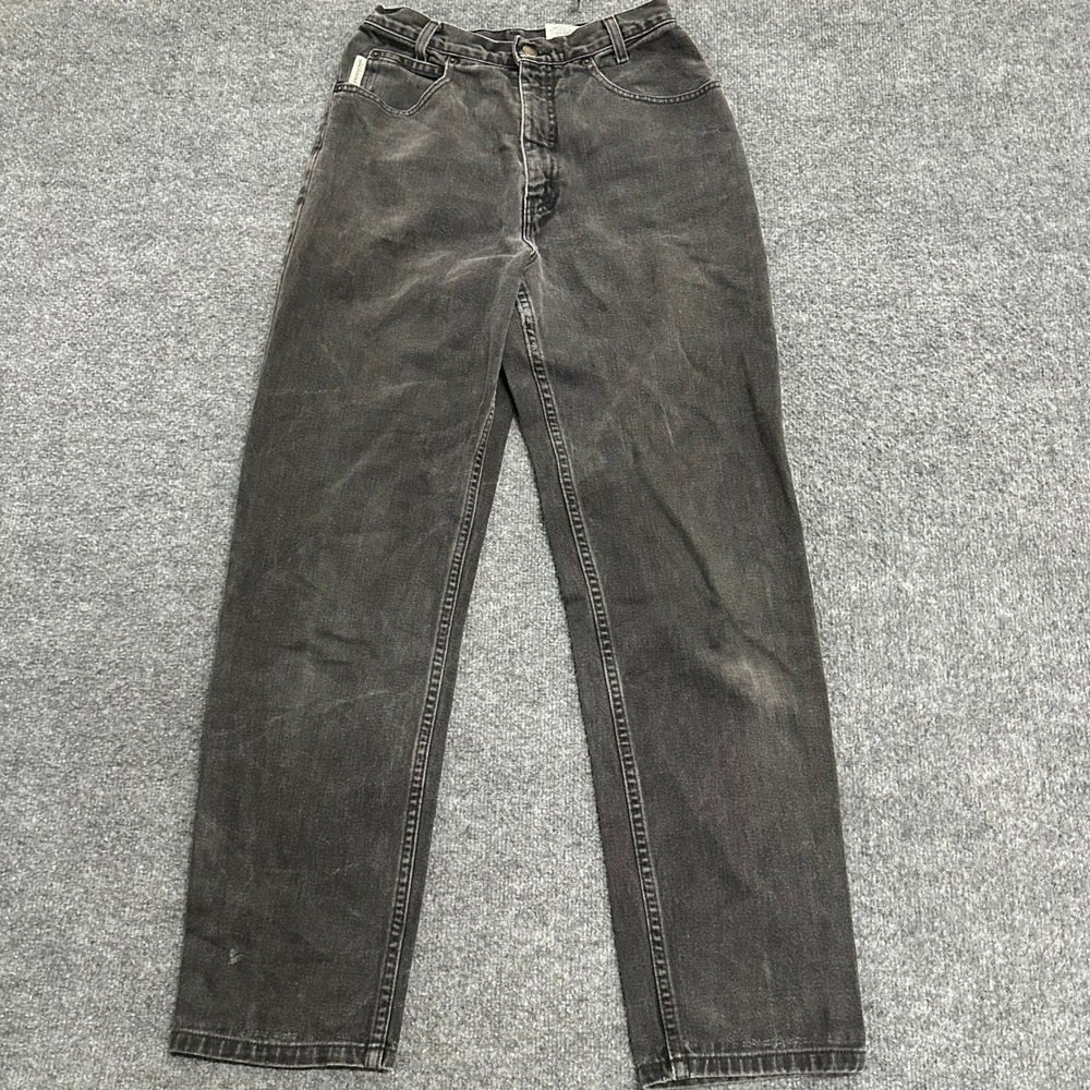 Pendleton Jeans Womens Size 10 Black Denim High Waisted Straight Leg Made Canada